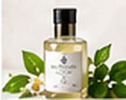 Virgin coconut oil bottle product presentation